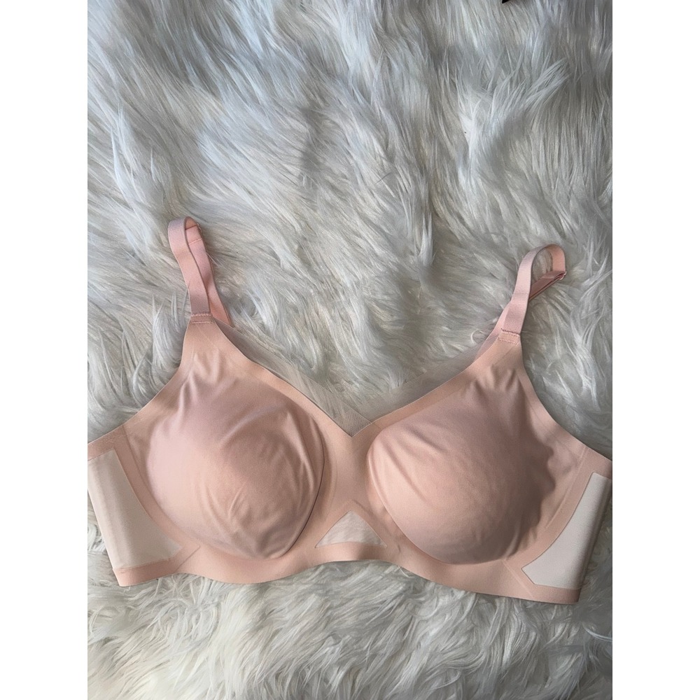 Honeylove Crossover Bra Wireless Support Blush Pink‎ XL Womens NWOT